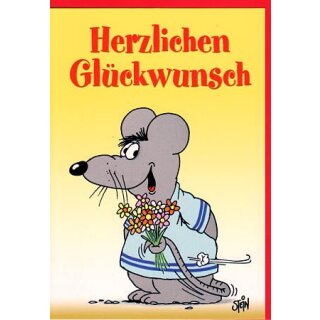 Uli Stein Glückwunschkarte Sags mit Blumen