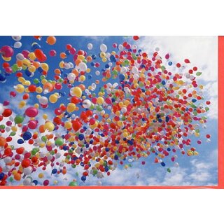 Grusskarte Bunte Luftballons