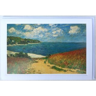 Kunstkarte Monet: Strandweg bei Pourville