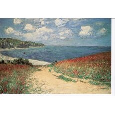 Kunstkarte Monet: Strandweg bei Pourville