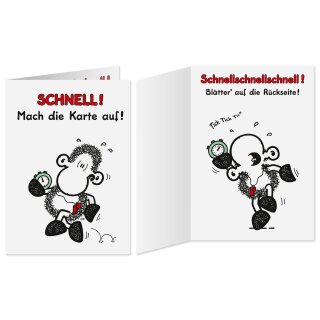 Geburtstagskarte Sheepworld Schnell!