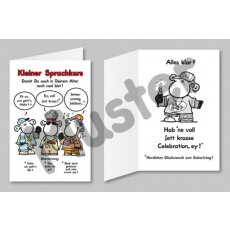 Sheepworld Geburtstagskarte Sprachkurs