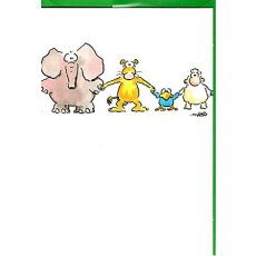 Witzige Geburtstagskarte Die Tierfamilie