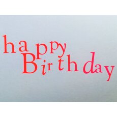 Exklusive Geburtstagskarte happy birthday neon Verlauf