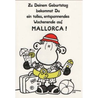 Sheepworld Geburtstagskarte Mallorca