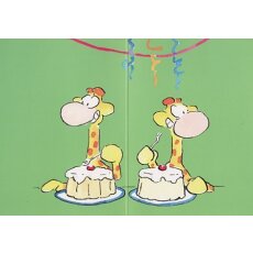 Witzige Geburtstagskarte Giraffe Dance