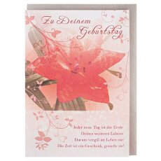 Geburtstagskarte Blume mit Spruch
