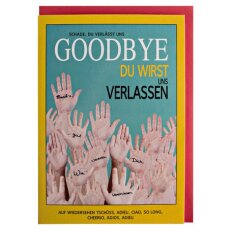 Abschiedskarte Goodbye Zeitschriftencover