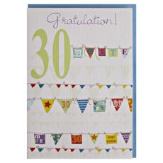 Geburtstagskarte 30 mit Glimmerlack