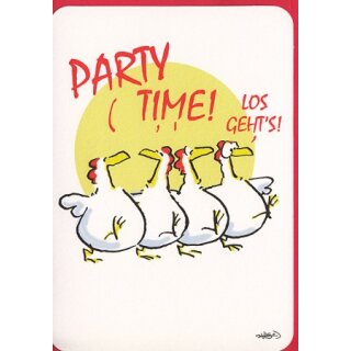 Witzige Geburtstagskarte Party Time