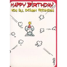 Geburtstagskarte Happy Birthday von deinen Freunden