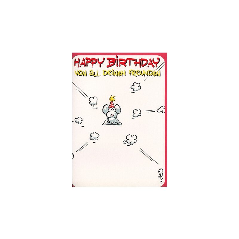Geburtstagskarte Happy Birthday von Deinen Freunden 2