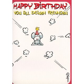 Geburtstagskarte Happy Birthday von Deinen Freunden 2