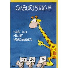 Geburtstagskarte witzig hab ich nicht vergessen Giraffe