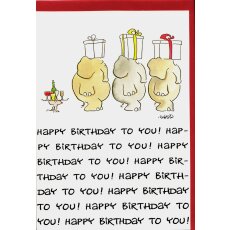 Geburtstagskarte Happy Birthday Elefanten Geschenkkarawane