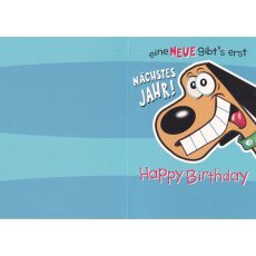 Geburtstagskarte Scherz frecher Hund