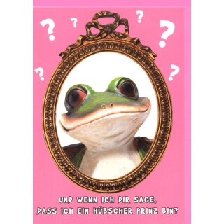 Lustige Geburtstagskarte Frosch: ich bin ein Prinz