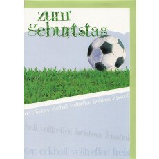 Geburtstagskarte Fussball Volltreffer Freistoß Eckball