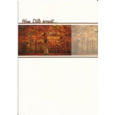 Trauerkarte Erinnerungen spenden Trost Herbstwald