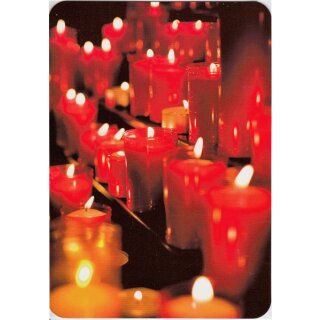 Weihnachtskarte Adventskarte blanko viele rote Kerzen