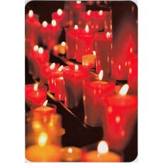 Weihnachtskarte Adventskarte blanko viele rote Kerzen
