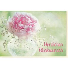 Glueckwunschkarte Romantische Blüte in Rosa