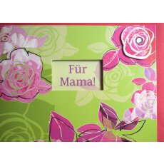 Muttertagskarte Für Mama! Einen schönen Muttertag - pink grün mit Fenster