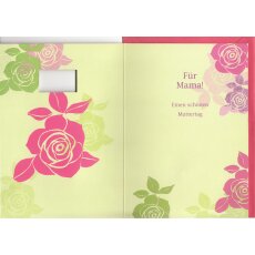 Muttertagskarte Für Mama! Einen schönen Muttertag - pink grün mit Fenster