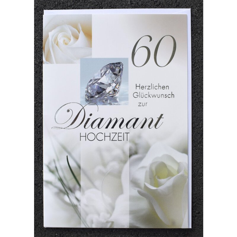 Gluckwunschkarte Diamanthochzeit 60 Hochzeitstag