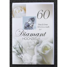 Glückwunschkarte Diamanthochzeit 60 Jahre Hochzeitstag