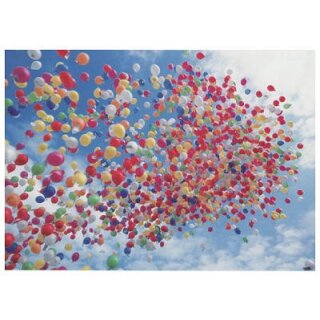 Postkarte Bunte Luftballons