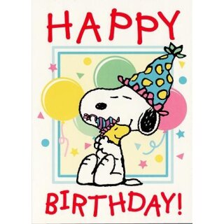 Snoopy POSTkarte Geburtstag Big Hug