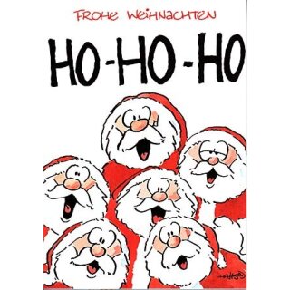 Lustige WeihnachtsPOSTkarte HO-HO-HO