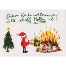 Witzige Weihnachtspostkarte Mathe