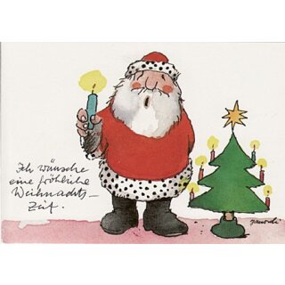 Janosch Weihnachtpostkarte Eine fröhliche Weihnachtszeit