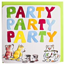 Birthday Card Cats Party Party Party