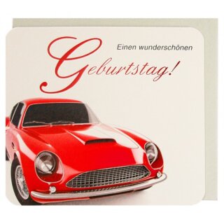 Geburtstagskarte Roter Sportwagen