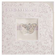 Abschiedskarte Schmetterling mit Applikation Handmade