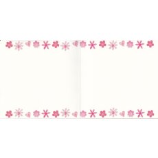 Grußkarte Alles Liebe rosa Blümchen mit Glimmer