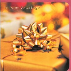 Weihnachtskarte Schöne Feiertage Geschenk in Gold