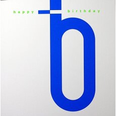 Exklusive Geburtstagskarte Letter Blau Grün