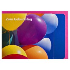 Geburtstagskarte Bunte Luftballons A6