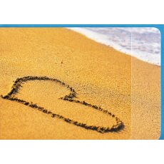 Grußkarte Strandherz Liebe A6