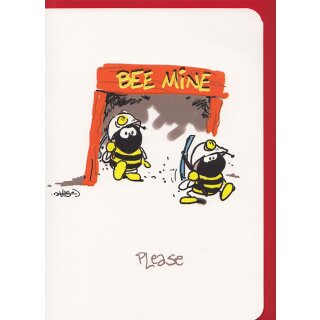 Grußkarte Liebe witzig Bee Mine - Sei mein A6