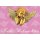 Weihnachtskarte Kitsch Rosa mit goldenem Engel A6