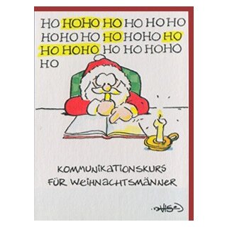 Minikarte Geschenkanhänger Weihnachtsmann-Kursus