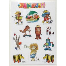 Janosch Multi-Sticker-Postkarte Sommer-Spaß mit Tigerente
