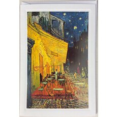 Kunstkarte van Gogh Caféterrasse am Abend - mit Passepartout