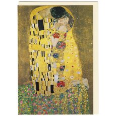 Kunstkarte Gustav Klimt: Der Kuss, 1907/ 1908