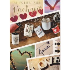 A4 XXL Hochzeitskarte 4ever Love - Alles Liebe